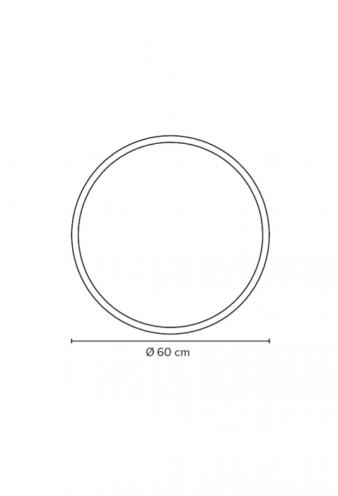 Oglinda extensibila rotunda Miior Moon Black, diametrul 60 cm, rama neagra, corp negru, maner U-03C, Led N 4000K [4]