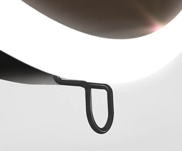 Oglinda extensibila rotunda Miior Moon Black, diametrul 70 cm, rama neagra, corp negru, maner U-03C, Led N 4000K [2]