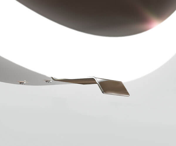 Oglinda extensibila rotunda Miior Moon, diametrul 80 cm, rama aluminiu mat, corp gri lucios, maner U-05S, Led N 4000K [3]