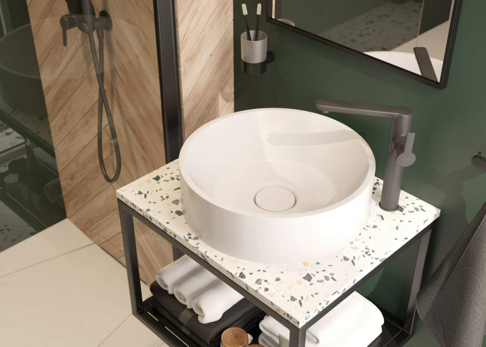 Consolă de baie cu montare pe perete - 60x50 cm [9]