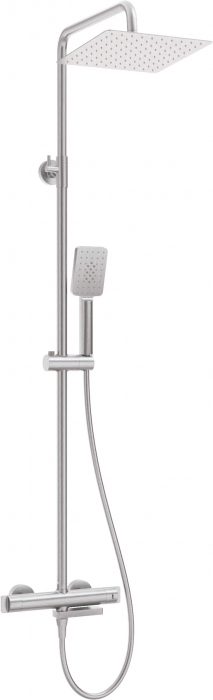 Pălărie de duș, cu baterie pentru cadă, cu termostat,cromat mat ,Deante [2]