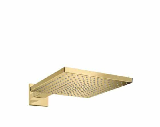 CAP DUS RAINDANCE E 300 AIR 1 JET, 300X300MM, CU PRINDERE PE PERETE CU BRAT 390MM, POLISHED GOLD OPTIC [1]