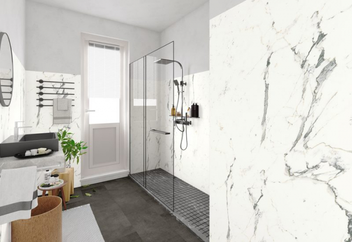 Classen Ceramin Wall Donna Onyx White - Faianță SPC Impermeabilă și Ecologică pentru Băi și Bucătări [1]