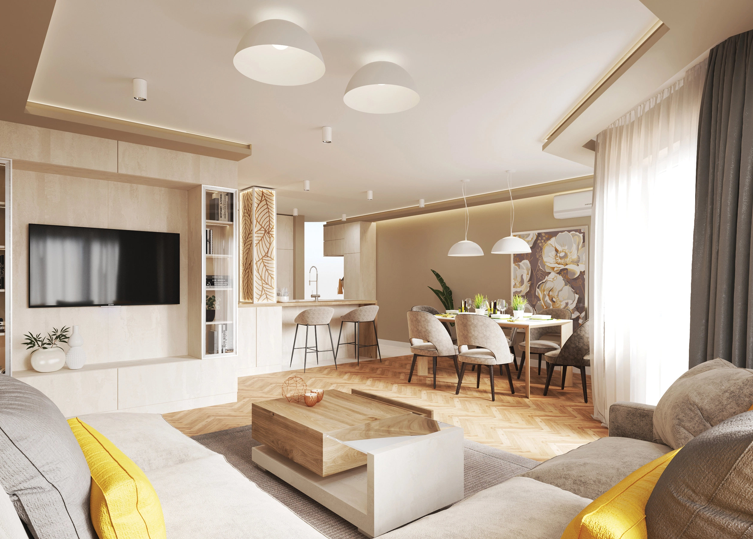 Panou decorativ SPC pentru perete Kronospan Rocko Wall R349 Silk Flow123 x 280 cm, 4 mm [4]