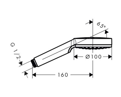PARA DE DUS CROMETTA VARIO, 1 JET, ALB-CROM [2]