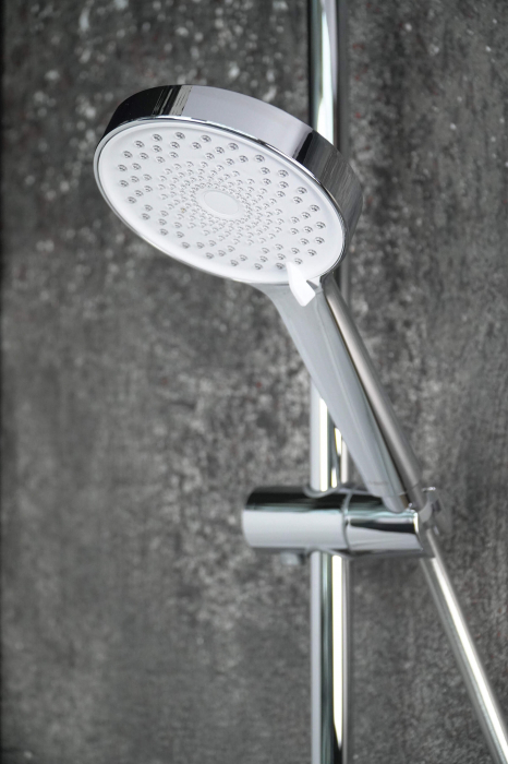 Pară de duș, rotund, 3-funcții, Deante, ALPINIA,Cromat [3]