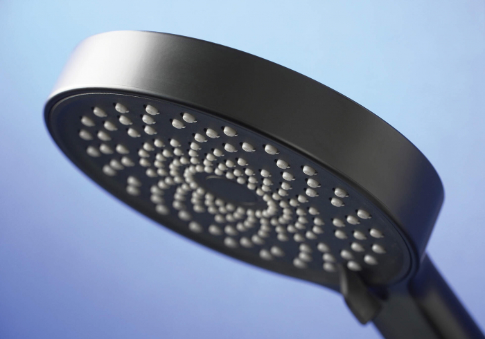 Pară de duș, rotund, 3-funcții, Deante, ALPINIA,Negru [5]