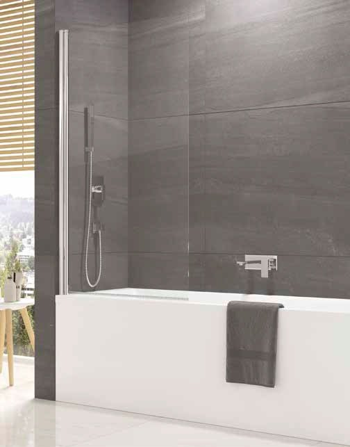 Paravan de cada mobil Sanswiss Ocelia 80x140 cm, profil crom, sticla transparenta [1]