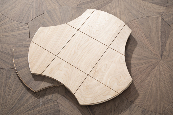 Parchet dublustratificat Cosy Art Lotus, model geometric lotus, nuc negru, parchetdecor.ro [7]