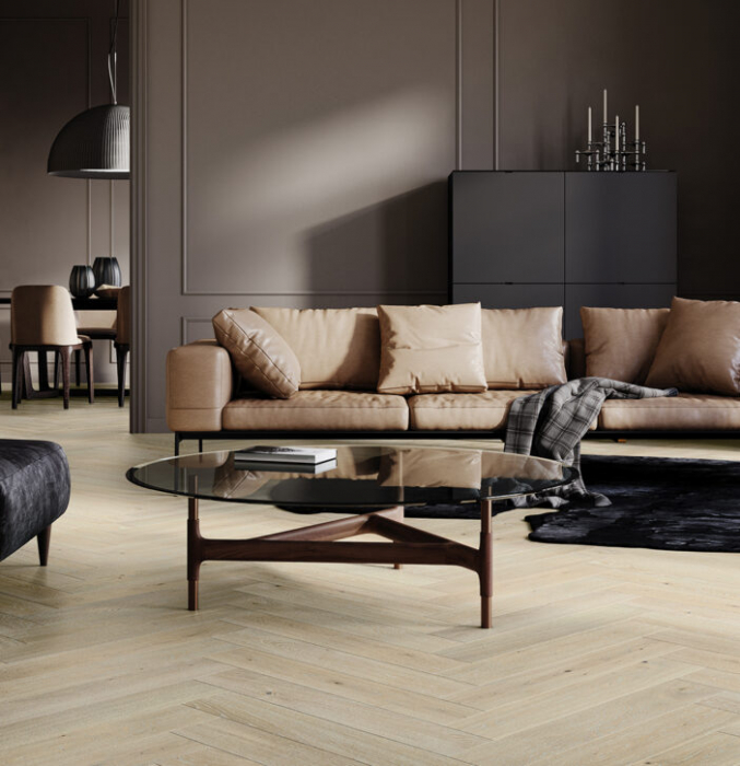 Parchet stratificat Stejar Grissini Herringbone 130 – Eleganță și calitate europeană [1]