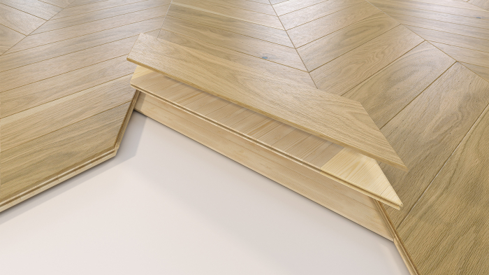 Parchet triplustratificat, Barlinek, Stejar Honey Chevron 130 [3]