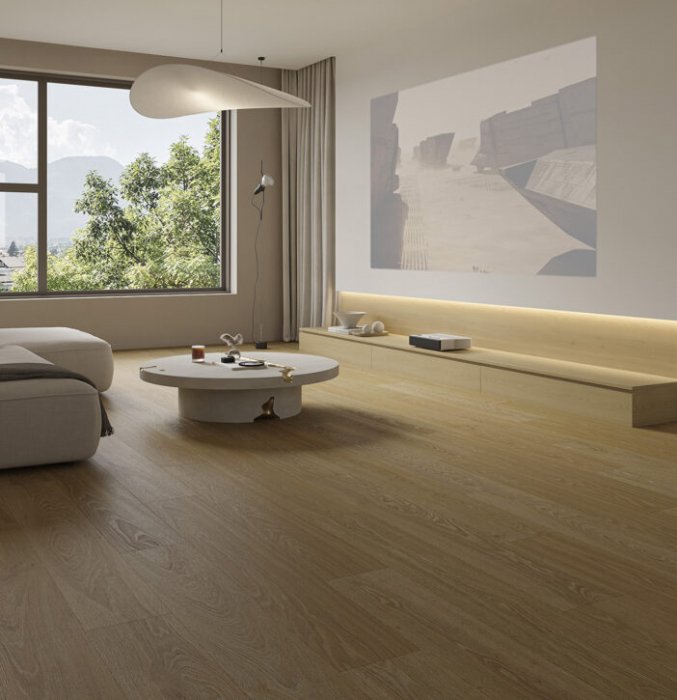 Parchet Vinil Barlinek Stejar Gold  cu substrat - Rezistență la Apă, Nuanțe Calde și Montaj Rapid [1]