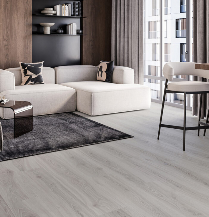 Parchet Vinil Barlinek Stejar White - Design Modern, Rezistență la Apă și Încălzire în Pardoseală [1]