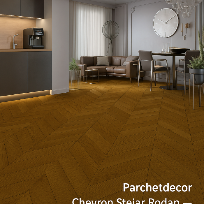 ParchetDecor Chevron Stejar Terra - Dublu Stratificat 11 mm | parchetdecor.ro [2]