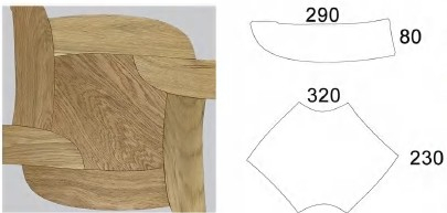ParchetDecor Intreccio - parchet decorativ împletit, geometric, premium [2]