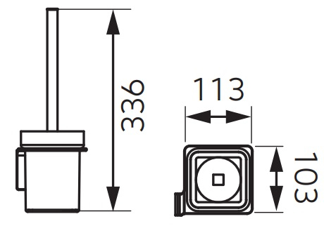 PERIE WC PIAZZA CU SUPORT STICLA MATA/NEGRU [2]