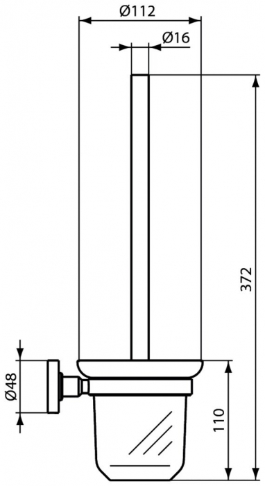 PERIE WC CU SUPORT IOM SILK BLACK,PAHAR STICLA MATA [3]