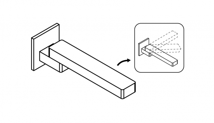 Pipă de cadă și lavoar, pliabil - 215 mm [3]
