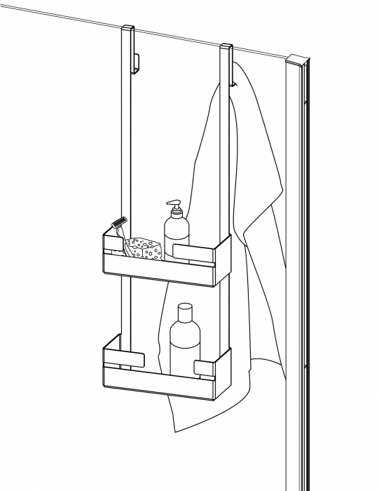 Raft, agățat de cabină, Deante, Mokko,Negru [2]