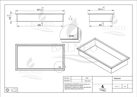Raft Încastrat Balneo Wall Box One Black – Oțel Inoxidabil & Teflon Negru [5]