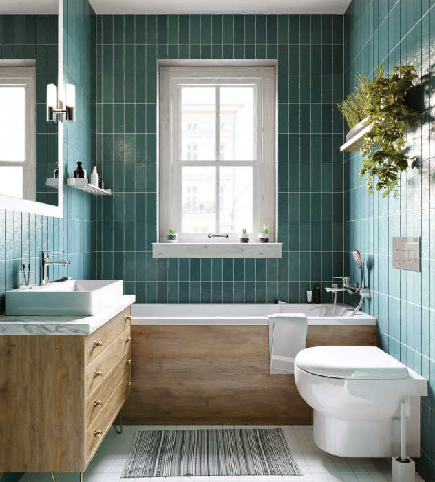 Baterie pentru cadă, Deante, Tubo,Cromat [2]