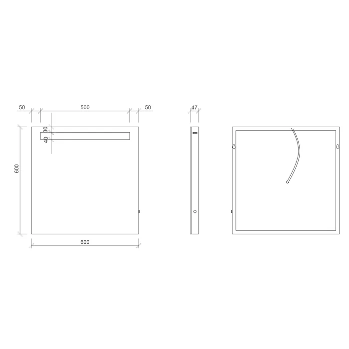 Oglindă baie cu LED Cersanit Metropolitan 60x60 cm – Modernă și eficientă | caprice.ro [2]