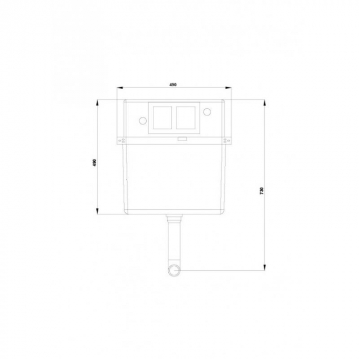 Rezervor incastrat Gala 3/6 L, pentru vas wc pe pardoseala [2]