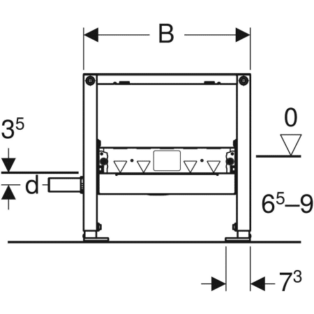 SISTEM INSTALARE DUOFIX PENTRU DUS H.50 CM, SCURGERE ORIZONTALA, DIAM.40 MM [4]