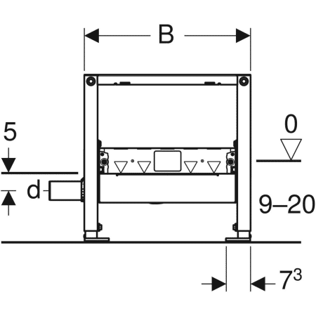 SISTEM INSTALARE DUOFIX PENTRU DUS H.50 CM, SCURGERE ORIZONTALA, DIAM.50 MM [4]