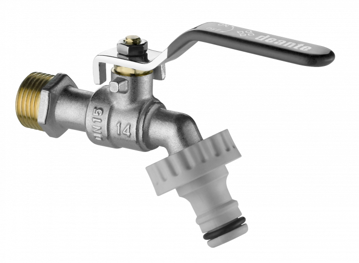 Robinet cu bilă, tip de evacuare de grădină, cu adaptoare - 1/2&quot;, Deante, ,Cromat [2]