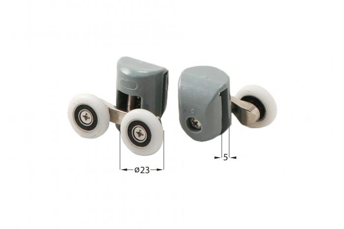 Role superioare, dublu, pentru sticle de 5 mm - FI 23 mm, Deante, , [2]