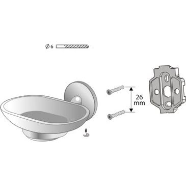 SAPUNIERA CU SUPORT CHROMA [2]