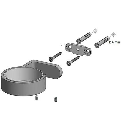 Savoniera cu suport Bisk Natura, crom [2]
