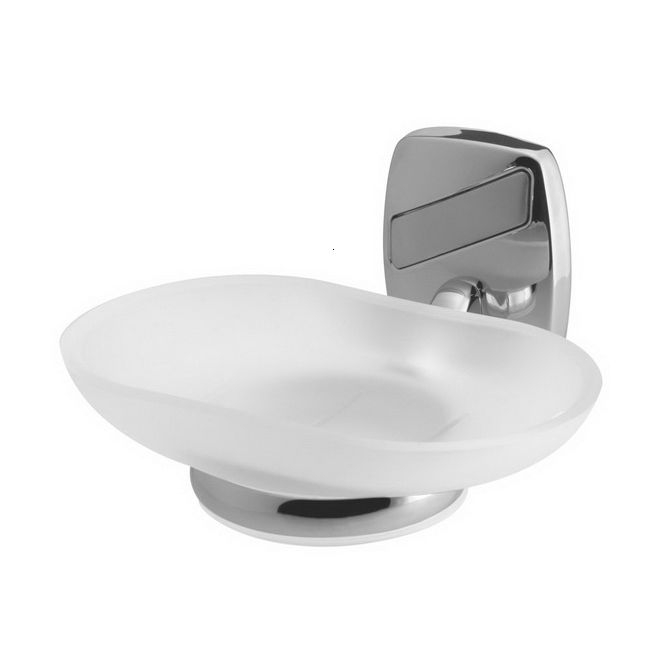 SAPUNIERA CU SUPORT OREGON STICLA CROM SATIN [1]