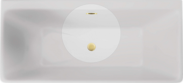 Set de accesorii, pentru cadă - dop și preaplin, Deante, Bathtub,auriuiu [2]