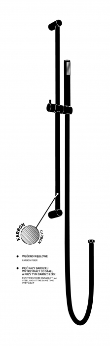 Set de duș, 1-funcție, cu bară glisantă [2]