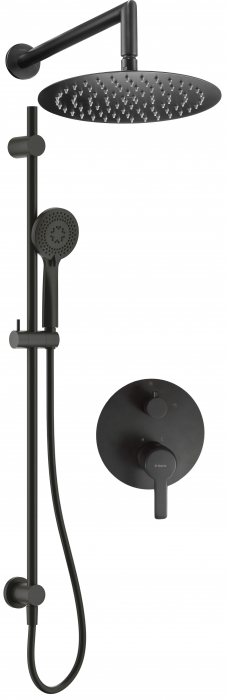 Set de duș cu montare îngropată, cu bară glisantă - cu pălărie de duș [1]