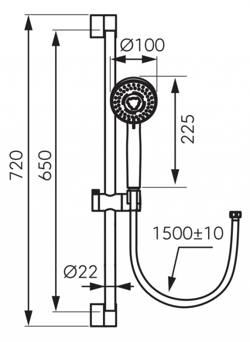 SET DUS INULA, CU  BARA CULISANTA, FURTUN SI PARA DUS 3 FUNCTII, NEGRU [2]