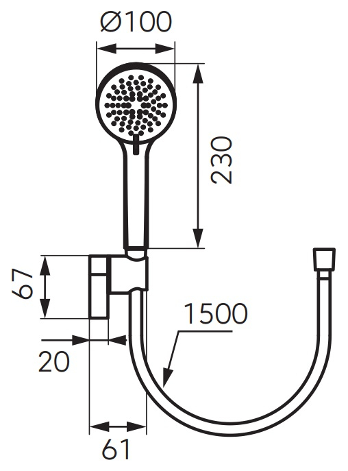 SET DUS INULA, CU SUPORT, FURTUN SI PARA DUS 3 FUNCTII, NEGRU [2]