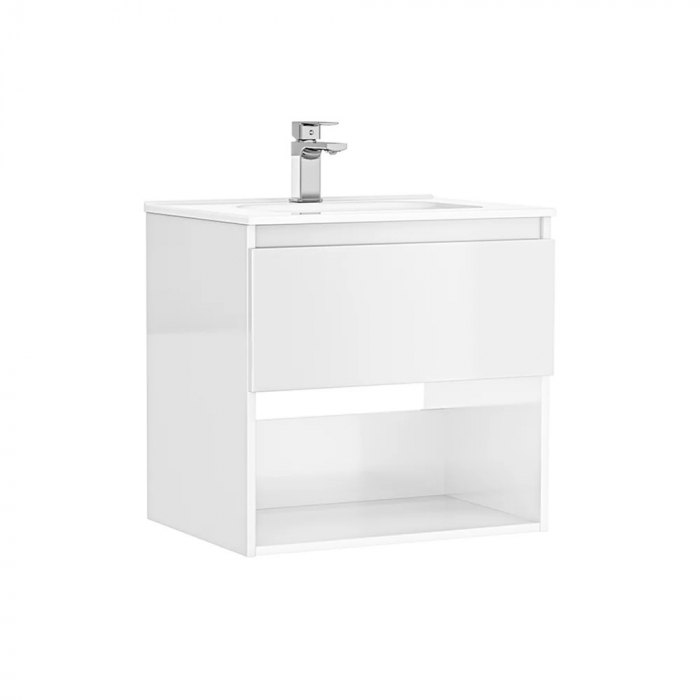 MOBILIER DAILY 60X46X56.5 ALB LUCIOS,1 SERTAR+RAFT,CU LAVOAR [1]