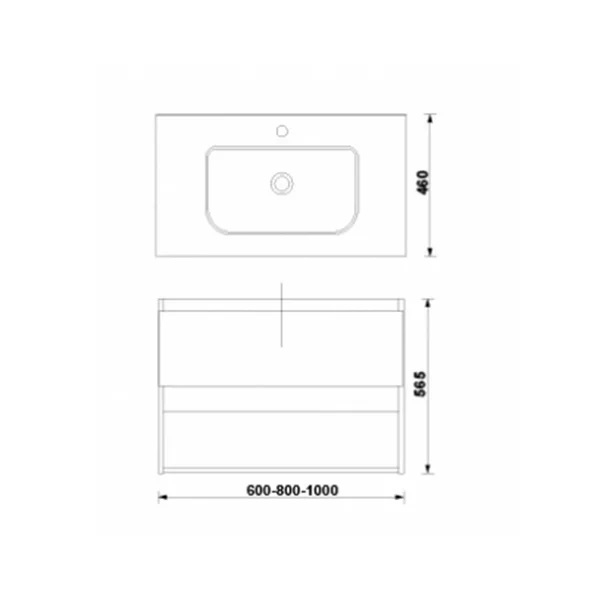 MOBILIER DAILY 60X46X56.5 ALB LUCIOS,1 SERTAR+RAFT,CU LAVOAR [2]