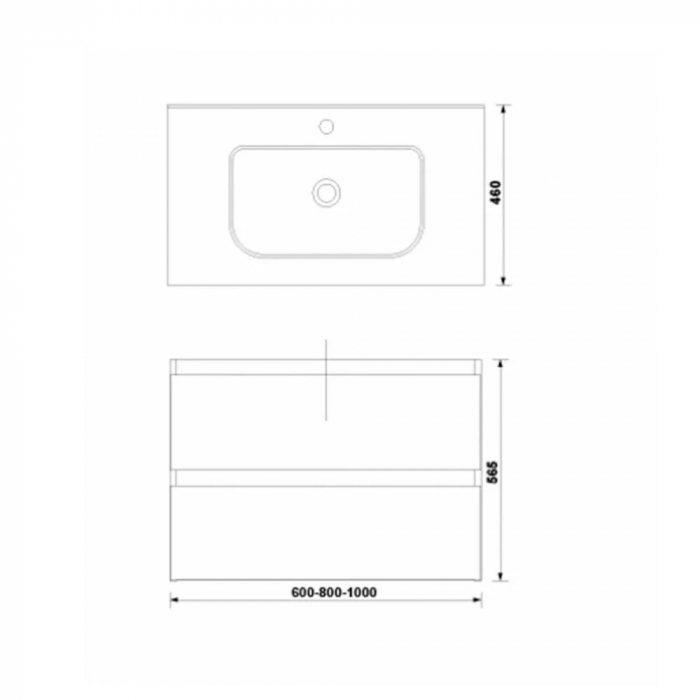 MOBILIER DAILY 60X46X56.5 ALB LUCIOS, 2 SERTARE,CU LAVOAR [2]