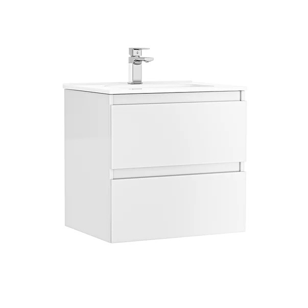 MOBILIER DAILY 60X46X56.5 ALB LUCIOS, 2 SERTARE,CU LAVOAR [1]