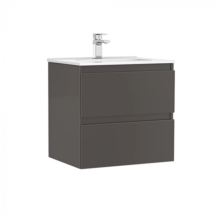 MOBILIER DAILY 60X46X56.5 ANTRACIT LUCIOS, 2 SERTARE,CU LAVOAR [1]