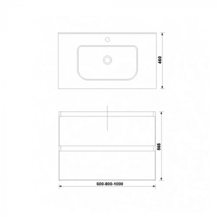 MOBILIER DAILY 80X46X56.5 ANTRACIT LUCIOS, 2 SERTARE,CU LAVOAR [2]