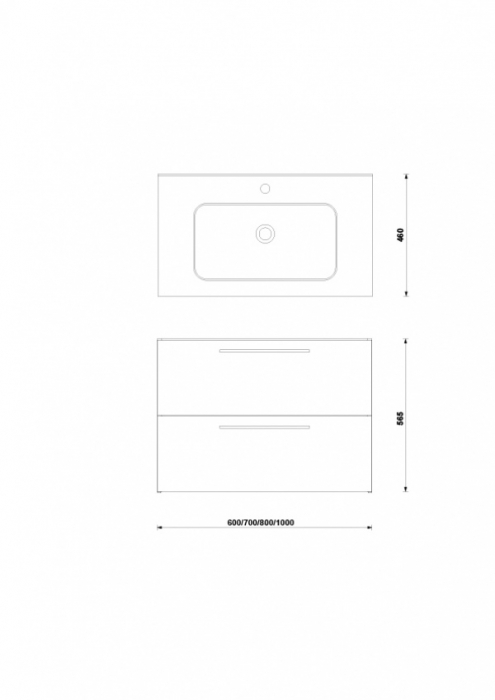 MOBILIER HANDY 80X46X56.5 NOGAL, 2 SERTARE,CU LAVOAR [2]