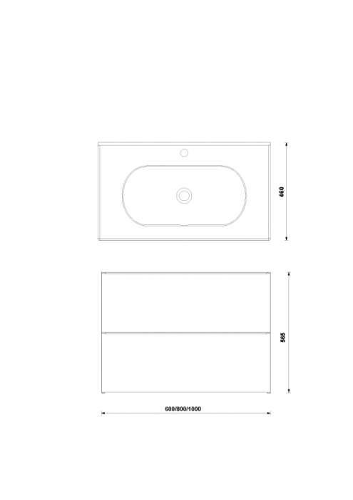 MOBILIER SHONA 60X46X56.5 GALET MAT, 2 SERTARE,CU LAVOAR KLEA [2]