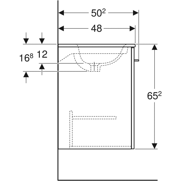 SET LAVOAR CU MARGINE INGUSTA SI MOBILIER SELNOVA SQUARE CU O USA 60 ALB [4]