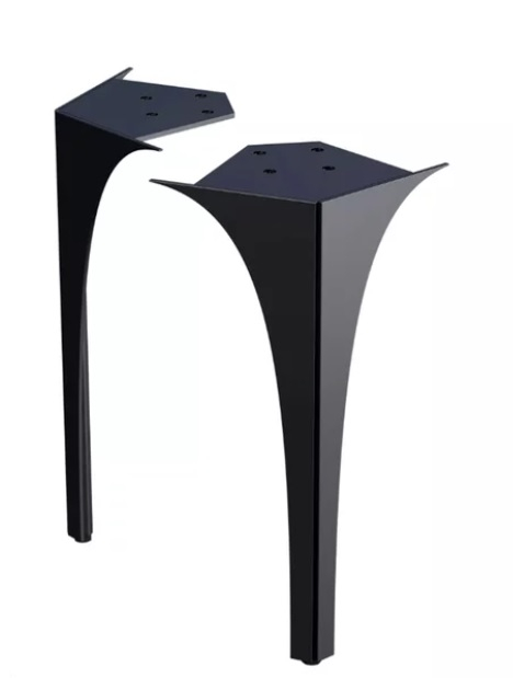 SET PICIOARE FATA MOBILIER LOUIS 102 (2 BUC), 27.5 CM, NEGRU LUCIOS [1]