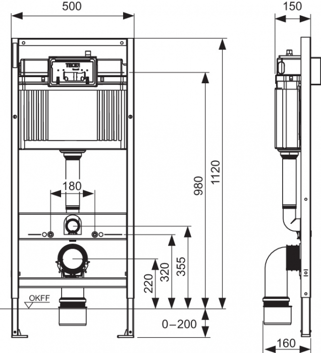 MODUL WC TECEbase CU REZERVOR BASE, INCLUDE CLAPETA TECEnow CROM LUCIOS, IZOLATIE FONICA SI SISTEM DE FIXARE [2]